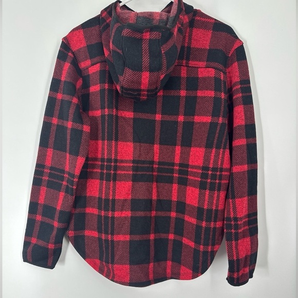 The North Face Small Plaid Crescent Hooded Zip Pullover Jacket - Picture 7 of 8